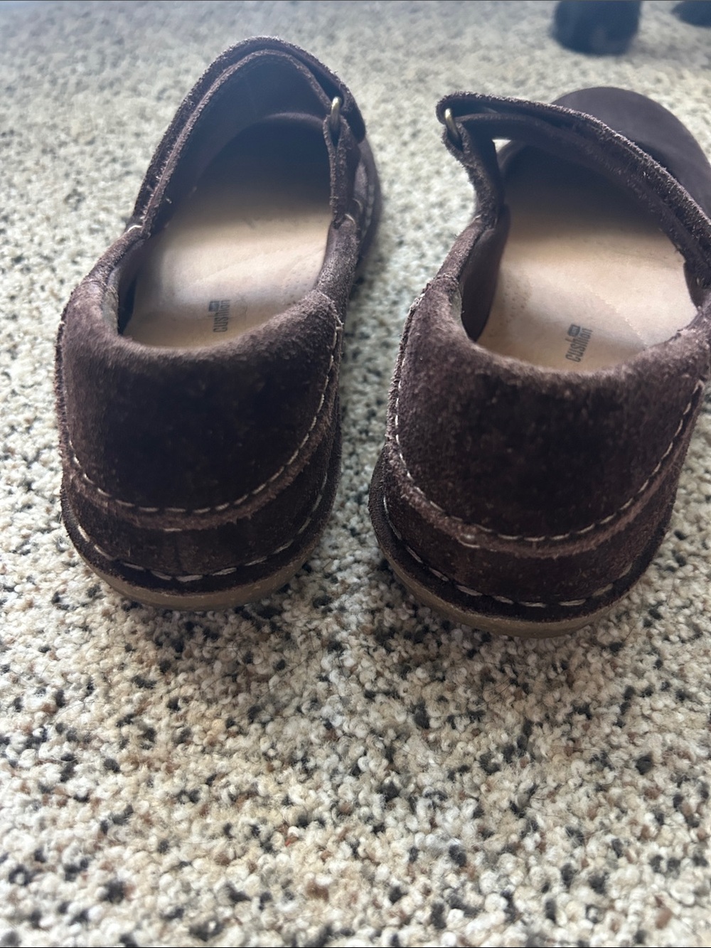Clarks Women’s Brown Suede Mary Jane Shoes - Comfort Strap - Picture 3 of 4